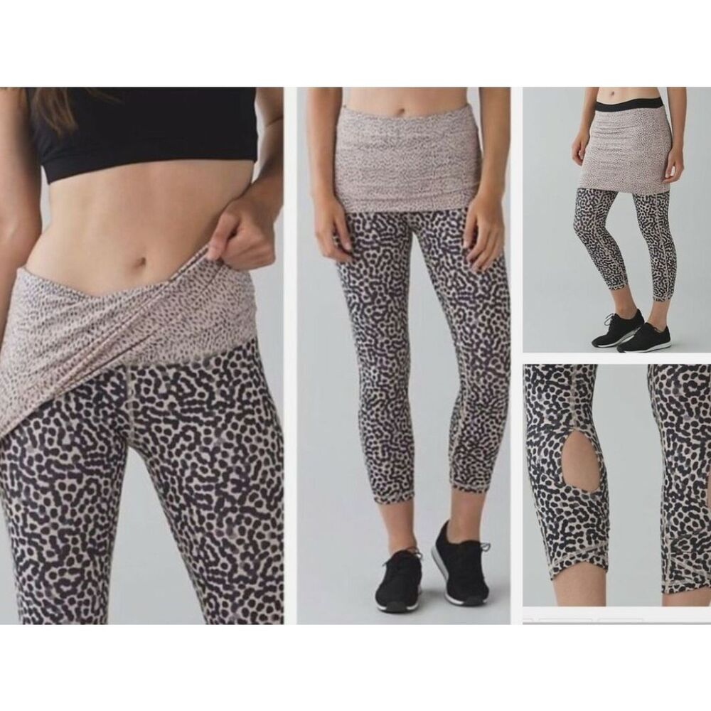 Lululemon Wunder Under 7/8” Leggings /Luon Chetah Skirt SPECIAL EDITION